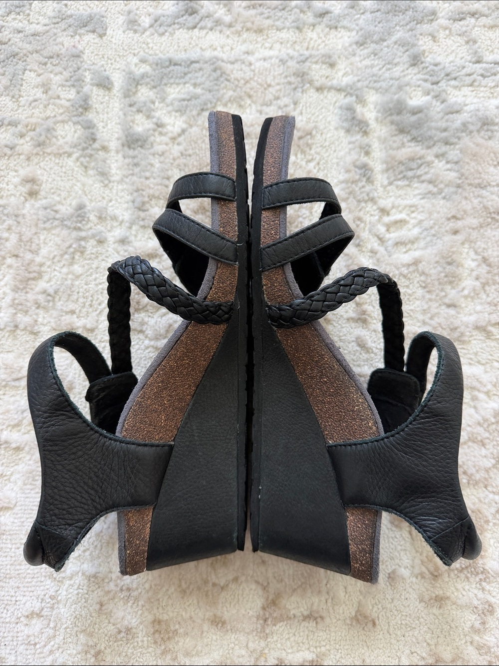 Aetrex Black Braided-Strap Women's Sandals - Picture 5 of 6